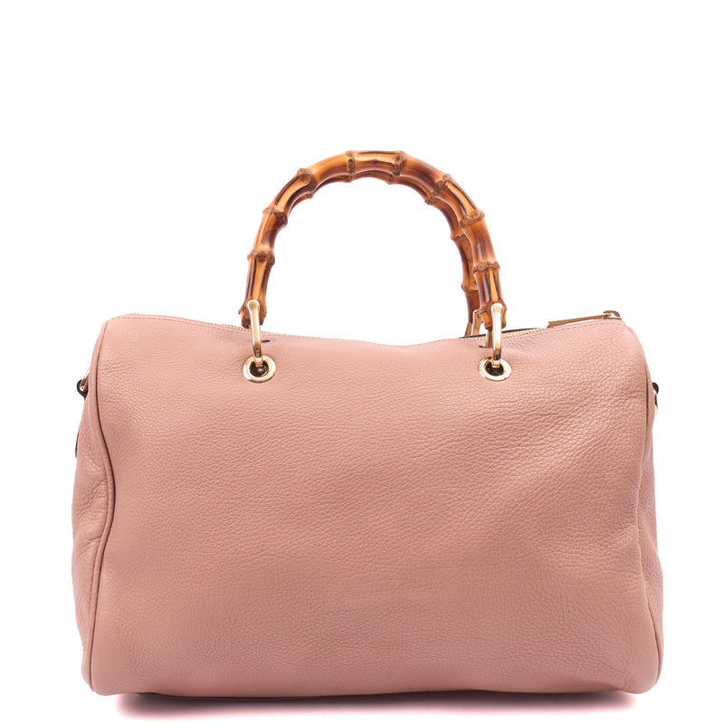 Picture of Gucci Top Handle Bamboo Shopper  in Pink, Leather
