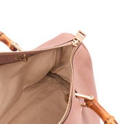 Picture of Gucci Top Handle Bamboo Shopper  in Pink, Leather