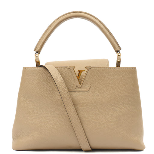 Picture of Louis Vuitton Top Handle Capucines MM in Galet, Taurillon Leather