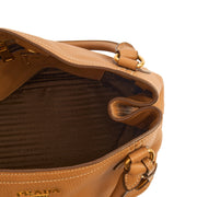 Picture of Prada Tote Vitello Daino Tote in Neutral, Calfskin