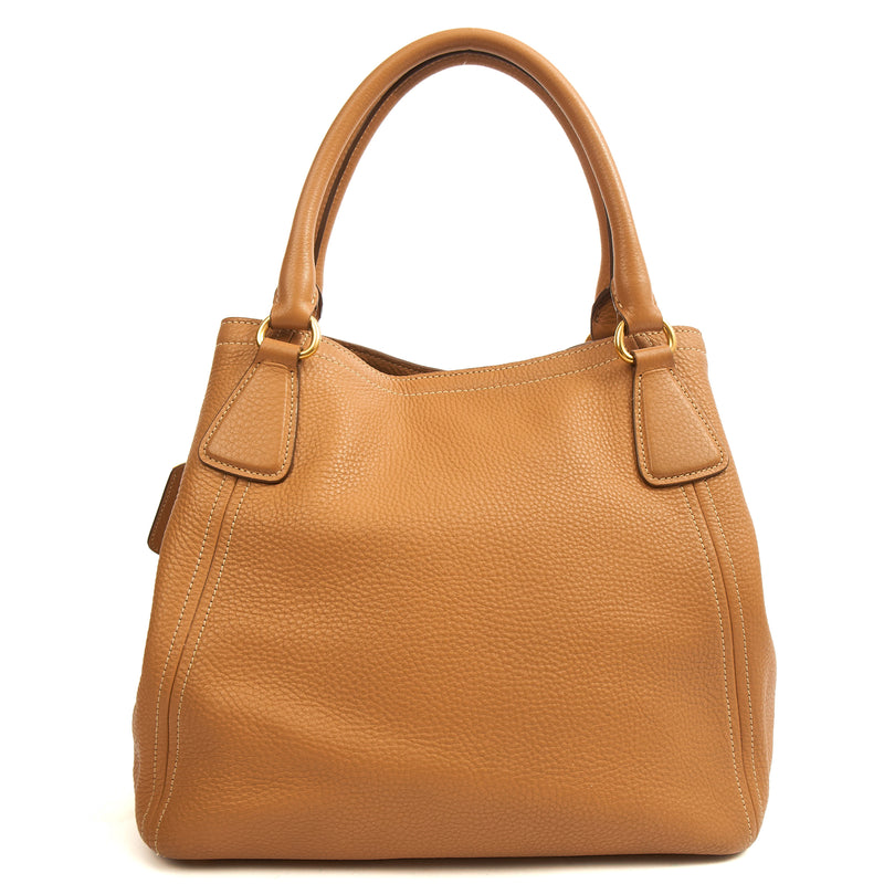 Picture of Prada Tote Vitello Daino Tote in Neutral, Calfskin