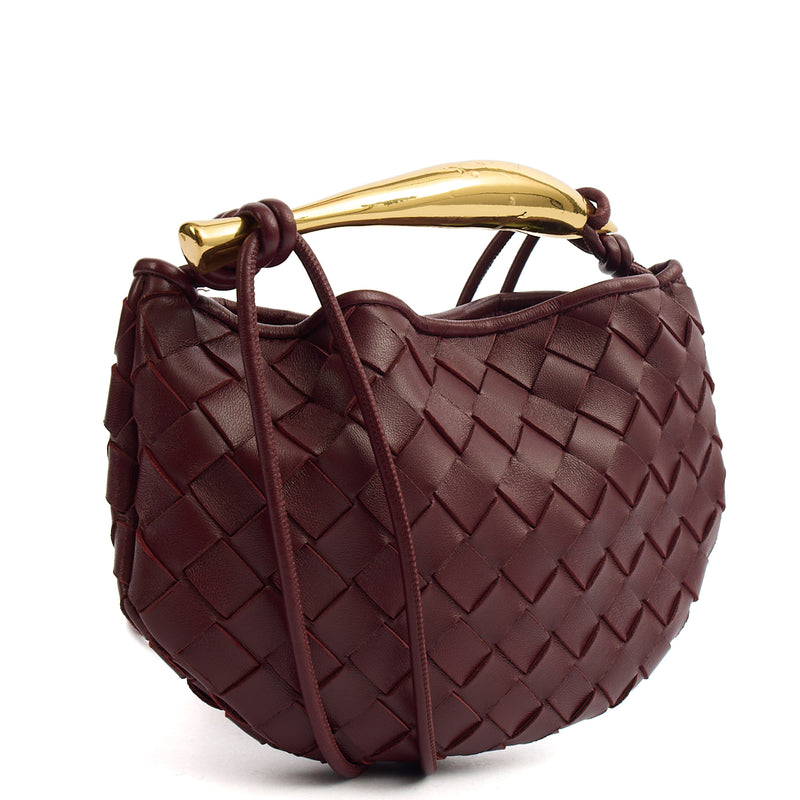 Picture of Bottega Veneta Mini Bag Sardine - Small in Barolo, Intrecciato Nappa