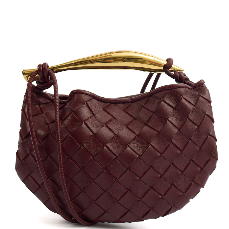 Picture of Bottega Veneta Mini Bag Sardine - Small in Barolo, Intrecciato Nappa