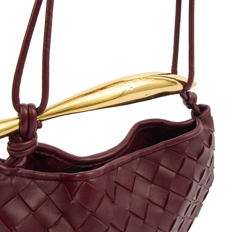 Picture of Bottega Veneta Mini Bag Sardine - Small in Barolo, Intrecciato Nappa
