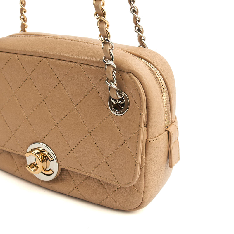 Picture of Chanel Cross Body Camera Bag in Neutral, Leather