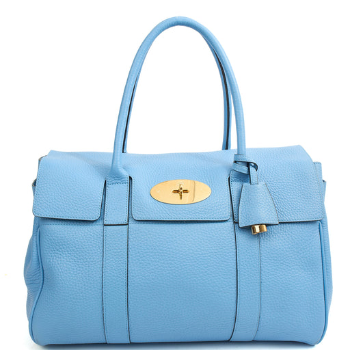 Picture of Mulberry Tote Bayswater Heritage in Blue, Calfskin Leather