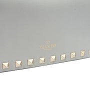 Picture of Valentino Cross Body Rockstud Crossbody Bag - Small in Grey, Calfskin