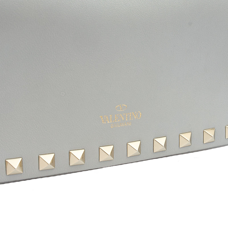 Picture of Valentino Cross Body Rockstud Crossbody Bag - Small in Grey, Calfskin