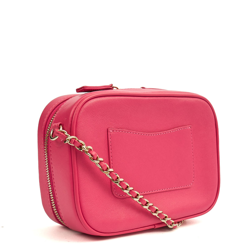 Picture of Chanel Cross Body Camera Bag in Pink, Lambskin Leather