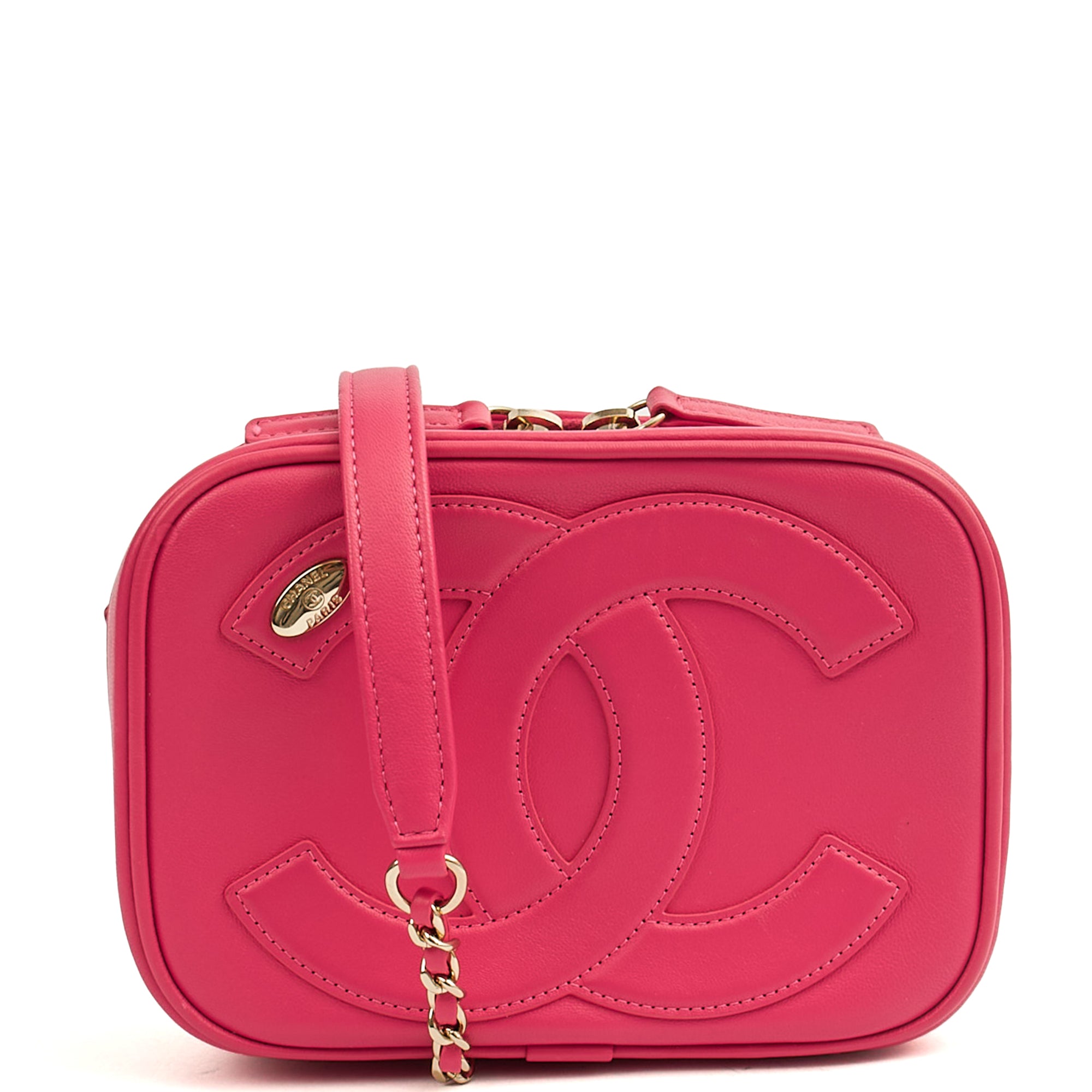 Chanel Cross Body Camera Bag in Pink, Lambskin Leather | The