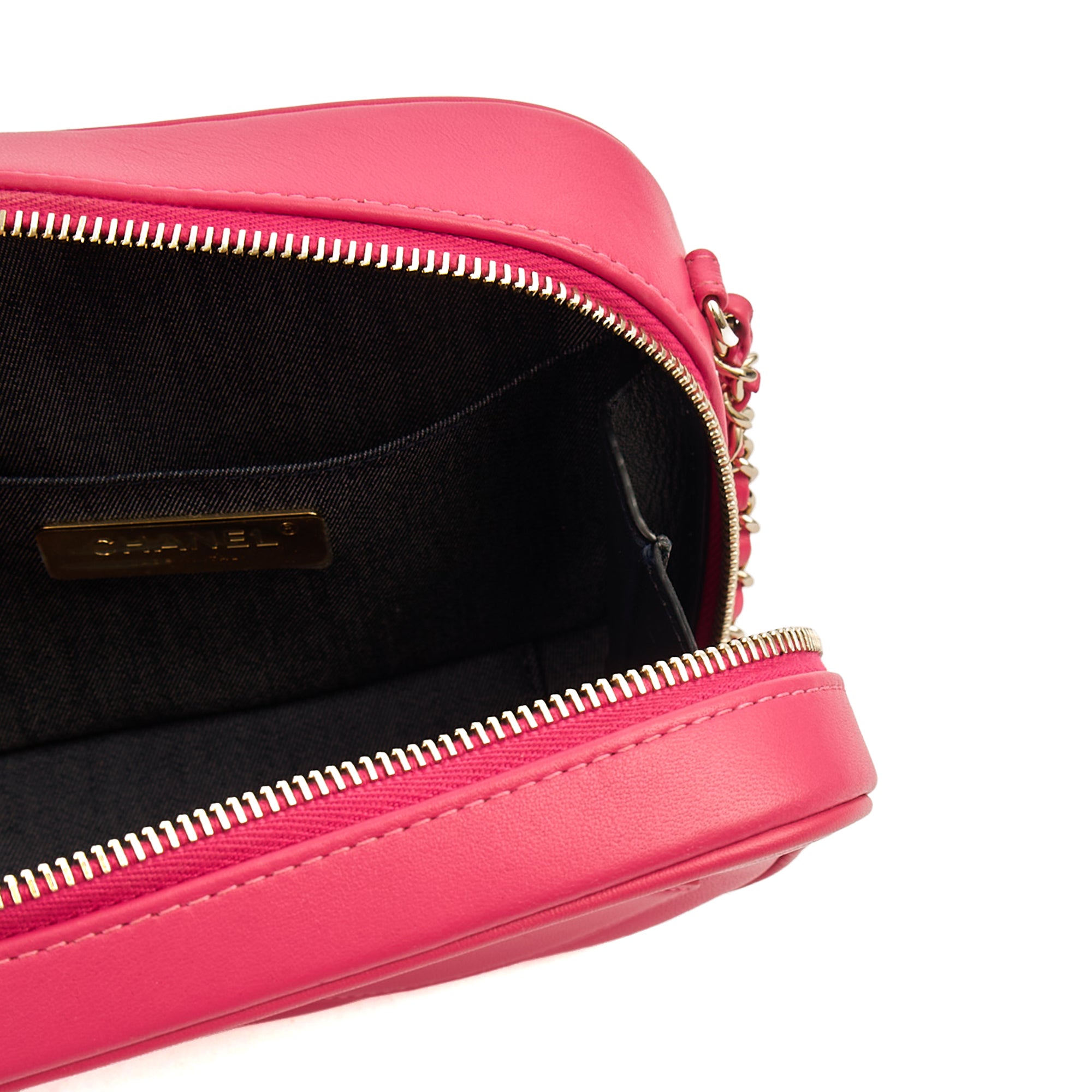 Chanel Cross Body Camera Bag in Pink, Lambskin Leather | The