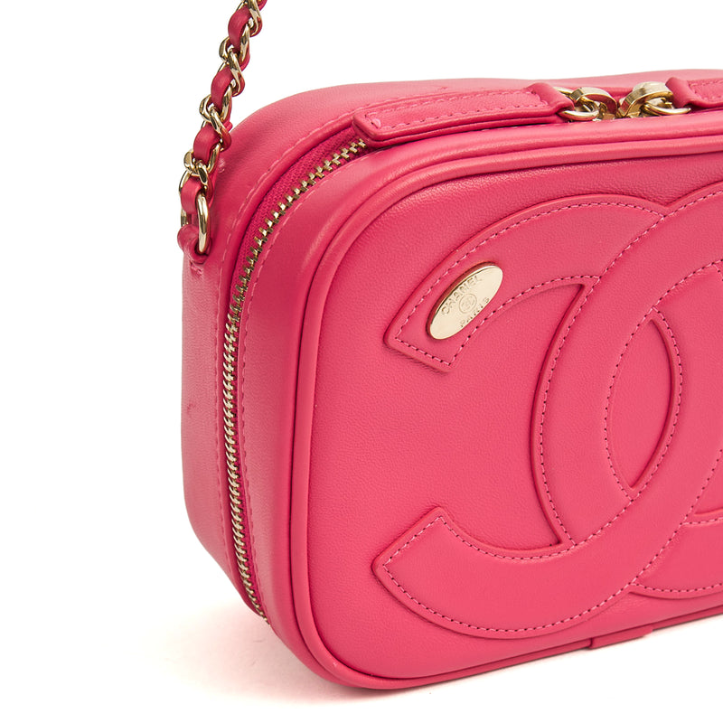 Picture of Chanel Cross Body Camera Bag in Pink, Lambskin Leather