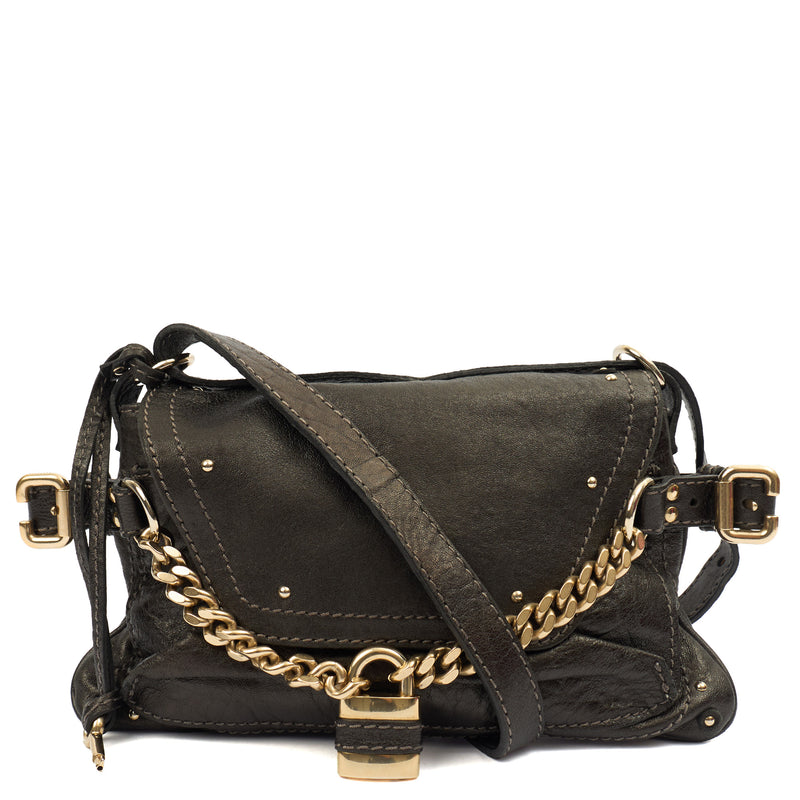 Picture of Chloe Shoulder Bag Paddington Pochette in Black, Leather