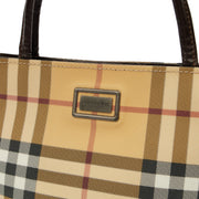 Picture of Burberry Tote Check Tote in Brown, Leather