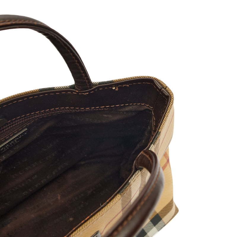 Picture of Burberry Tote Check Tote in Brown, Leather