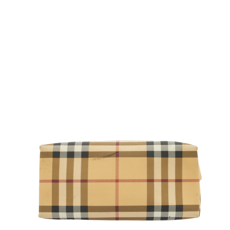 Picture of Burberry Tote Check Tote in Brown, Leather