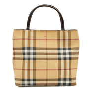Picture of Burberry Tote Check Tote in Brown, Leather