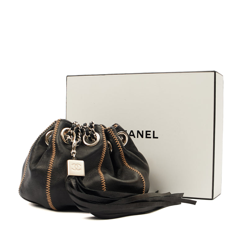 Picture of Chanel Mini Bag Bucket Bag in Black, Lambskin Leather