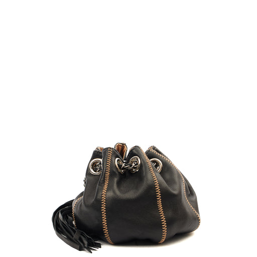 Picture of Chanel Mini Bag Bucket Bag in Black, Lambskin Leather