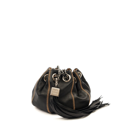 Picture of Chanel Mini Bag Bucket Bag in Black, Lambskin Leather