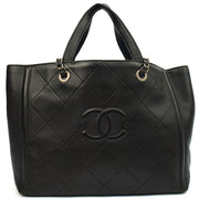 Picture of Chanel Tote Tote in Black, Calfskin Leather