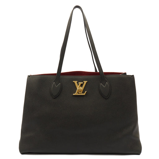 Picture of Louis Vuitton Tote Lockme Tote PM in Black, Calfskin Leather