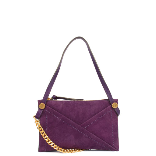 Picture of Mulberry Cross Body M Zipped Pouch in Purple, Suede