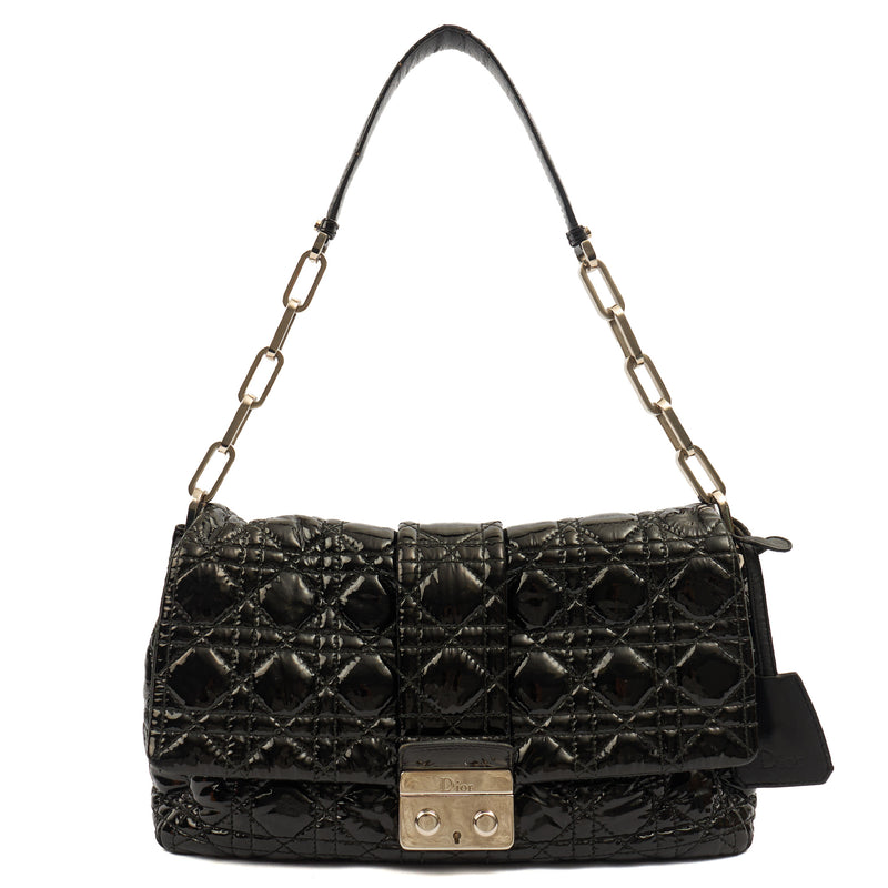 Picture of Christian Dior Shoulder Bag Miss Dior Flap Bag in Black, Cannage Quilted Patent
