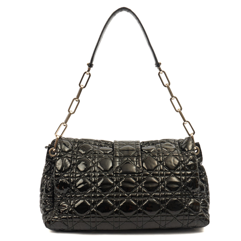 Picture of Christian Dior Shoulder Bag Miss Dior Flap Bag in Black, Cannage Quilted Patent