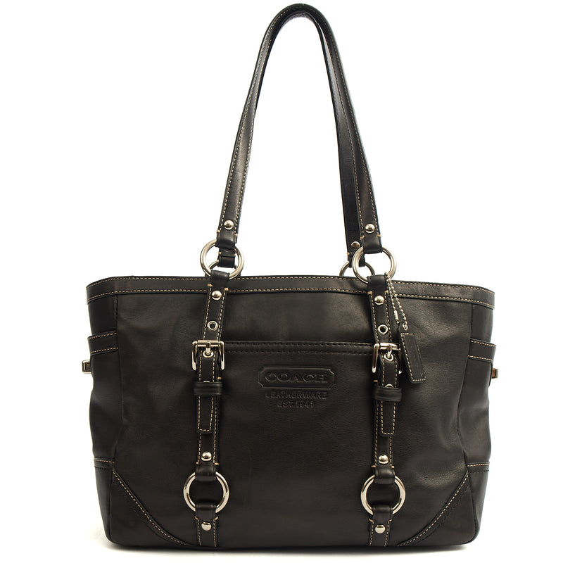 Picture of Coach Tote Gallery Tote in Black, Leather