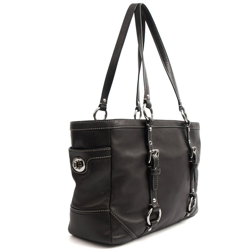 Picture of Coach Tote Gallery Tote in Black, Leather