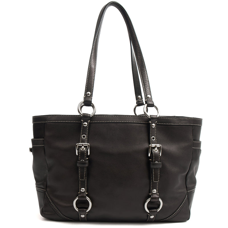 Picture of Coach Tote Gallery Tote in Black, Leather