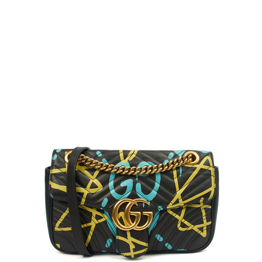 Picture of Gucci Shoulder Bag Marmont Shoulder Flap Bag - Medium in Black, Leather