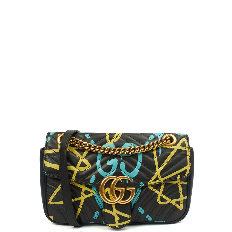 Picture of Gucci Shoulder Bag Marmont Shoulder Flap Bag - Medium in Black, Leather