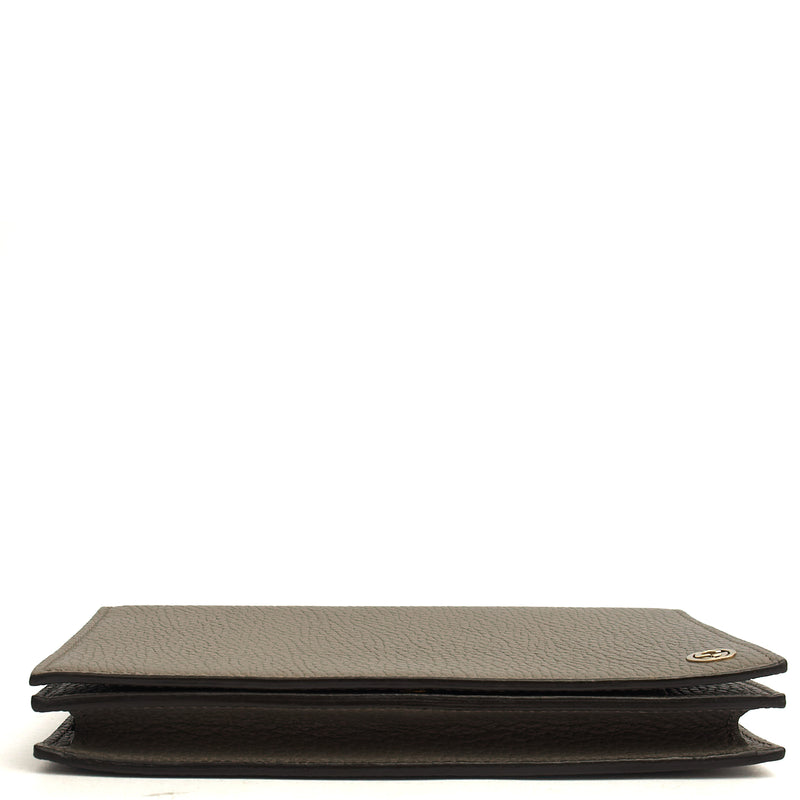 Picture of Gucci Cross Body Dollar Interlocking GG Wallet On Chain in Grey, Leather