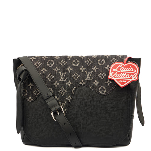 Picture of Louis Vuitton Shoulder Bag Louis Vuitton x Nigo Besace Tokyo in Black, Taurillon Leather