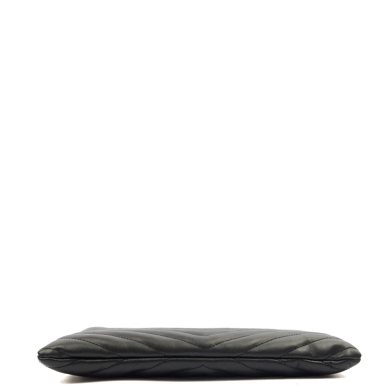 Picture of Saint Laurent Clutch Monogram Pouch A5 in Taupe, Leather
