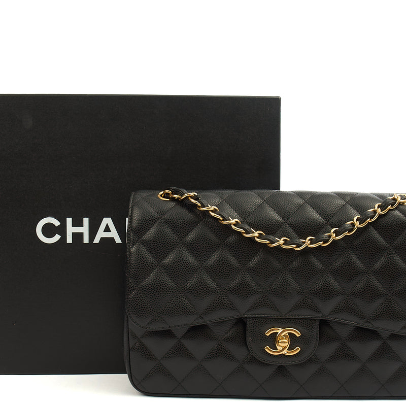 Picture of Chanel Shoulder Bag Classic Double Flap - Large in Black, Caviar Leather