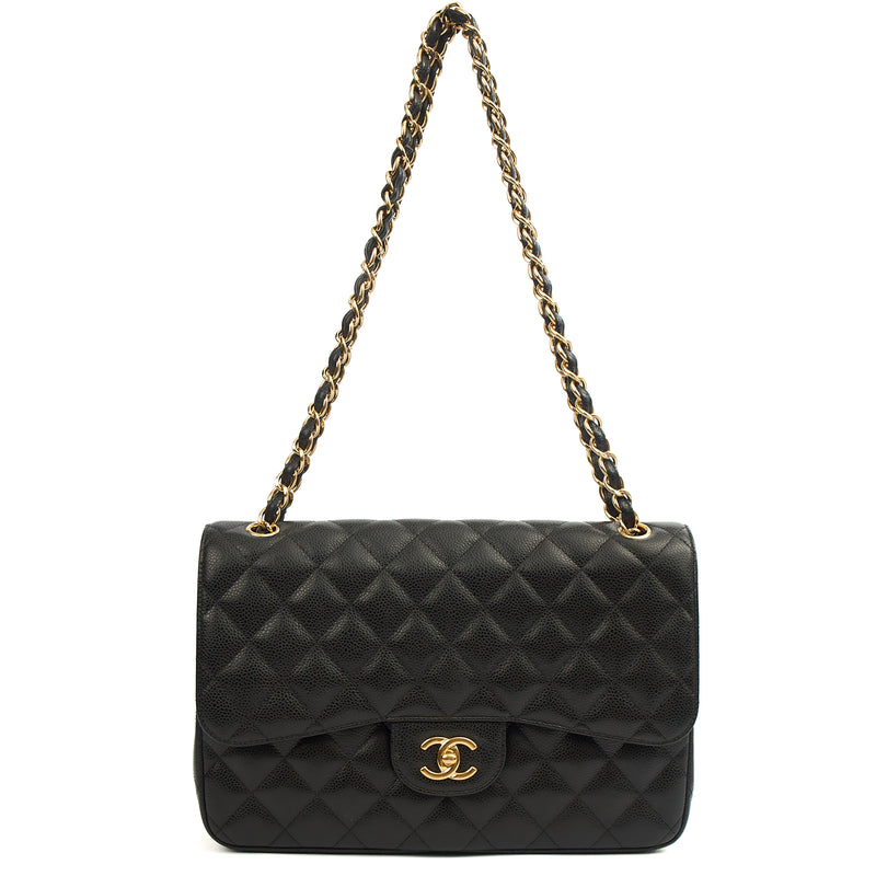 Picture of Chanel Shoulder Bag Classic Double Flap - Large in Black, Caviar Leather