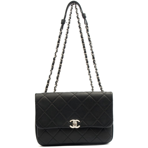 Picture of Chanel Shoulder Bag Flap Bag in Black, Calfskin Leather