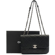 Picture of Chanel Shoulder Bag Flap Bag in Black, Calfskin Leather