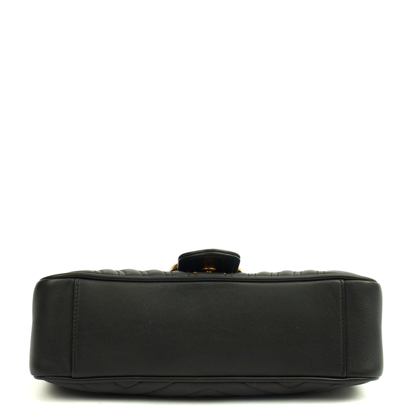 Picture of Gucci Cross Body Marmont Shoulder Flap Bag - Small in Black, Leather