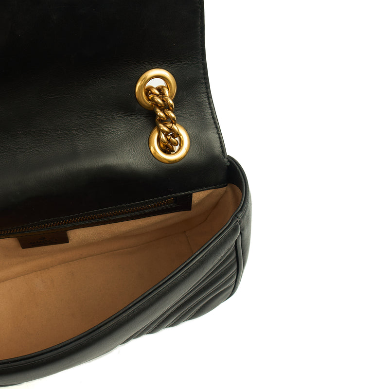 Picture of Gucci Cross Body Marmont Shoulder Flap Bag - Small in Black, Leather