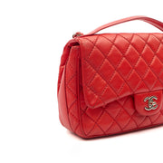 Picture of Chanel Shoulder Bag Carry Around Flap Bag in Red, Calfskin Leather
