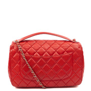 Picture of Chanel Shoulder Bag Carry Around Flap Bag in Red, Calfskin Leather