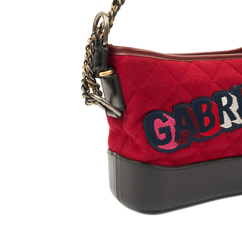 Picture of Chanel Cross Body Gabrielle Hobo - Small in Red, Fabric