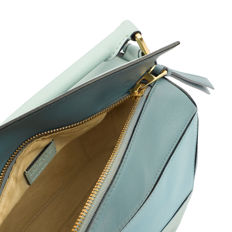 Picture of Loewe Cross Body Puzzle - Medium in Blue, Leather