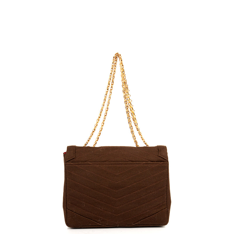 Picture of Chanel Shoulder Bag Vintage Flap Bag  in Green, Fabric