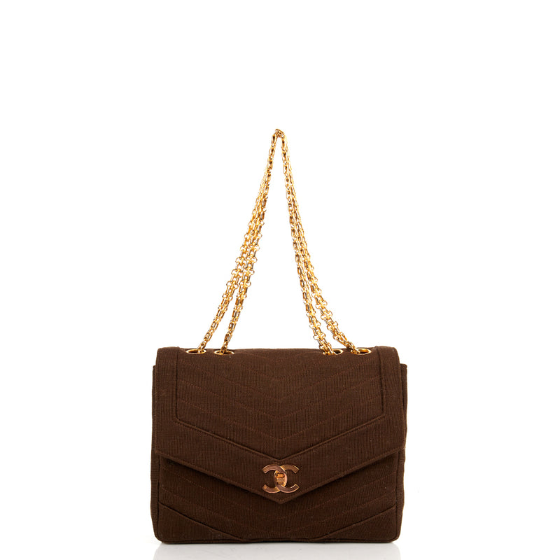 Picture of Chanel Shoulder Bag Vintage Flap Bag  in Green, Fabric