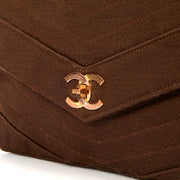 Picture of Chanel Shoulder Bag Vintage Flap Bag  in Green, Fabric